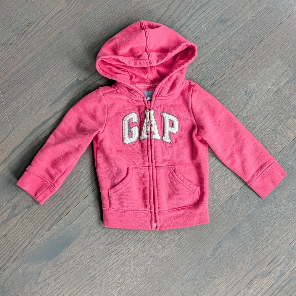 Baby Gap Arch Logo Zip-Up Hoodie - Pink - 18-24 Months